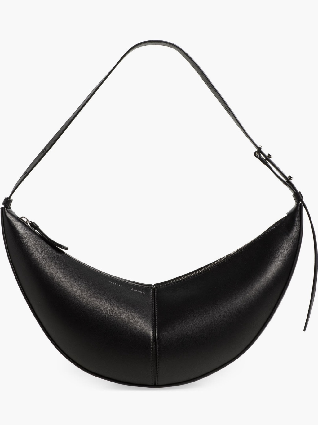 Proenza Schouler Slide Leather Hobo Bag Black Lambskin Leather